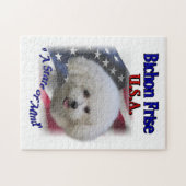 Bichon Frise Patriotic Legpuzzel (Horizontaal)