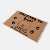 Bichon Frise Personalized Door Mat Doormat  (Schuin)