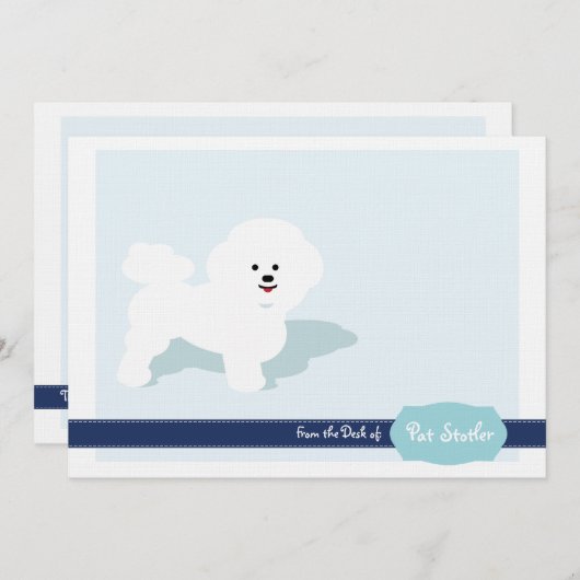 Bichon Frise persoonlijk Briefpapier Kaart (Voorkant / Achterkant)