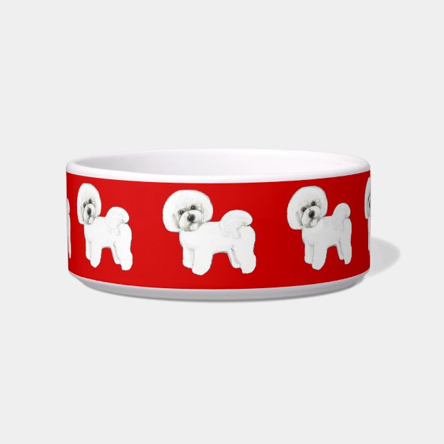 Bichon Frise pet bowl Voerbakje (Voorkant)