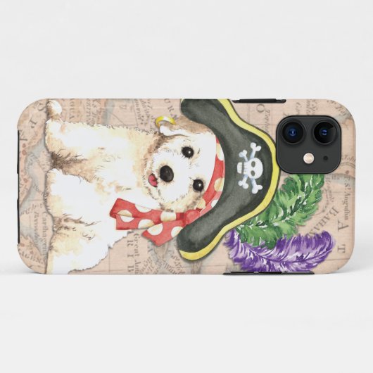 Bichon Frise Pirate Case-Mate iPhone Case (Achterkant (horizontaal))