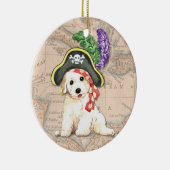 Bichon Frise Pirate Keramisch Ornament (Rechts)