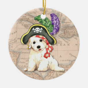 Bichon Frise Pirate Keramisch Ornament