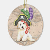 Bichon Frise Pirate Keramisch Ornament (Links)
