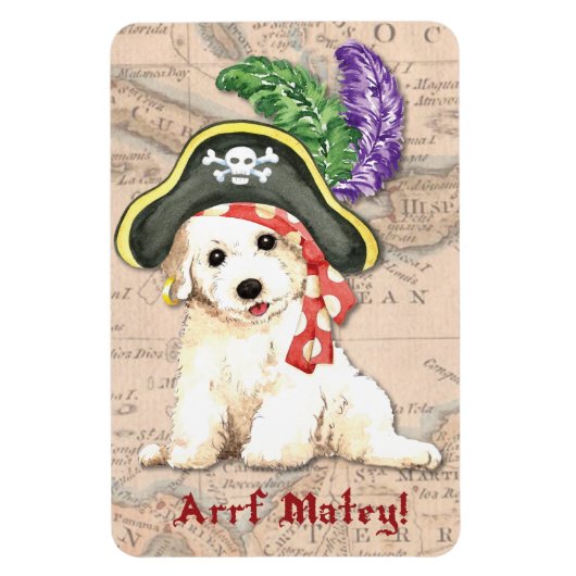 Bichon Frise Pirate Magneet (Verticaal)