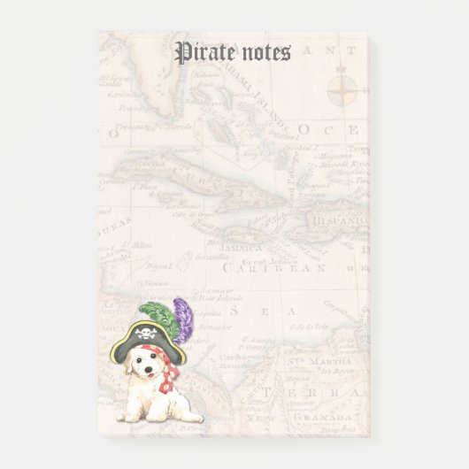 Bichon Frise Pirate Post-it® Notes (Voorkant)