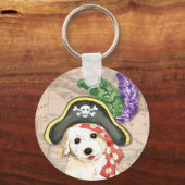 Bichon Frise Pirate Sleutelhanger (Voorkant)