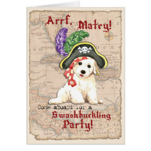 Bichon Frise Pirate-uitnodiging