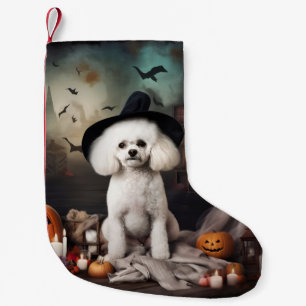 Bichon Frise Pompoenen Halloween Griezelen Kleine Kerstsok