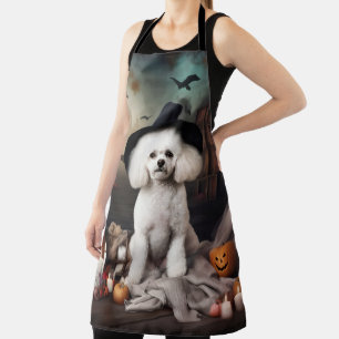 Bichon Frise Pompoenen Halloween Griezelen Schort