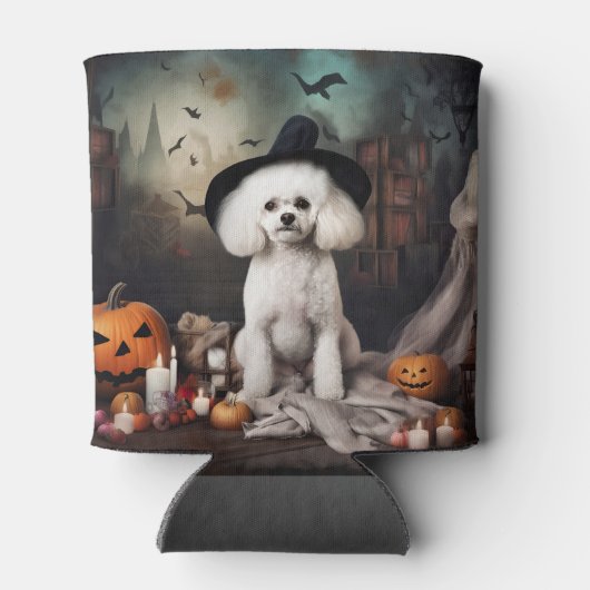 Bichon Frise pompoenen Halloween Scary Blikjeskoeler (Achterkant)