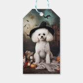 Bichon Frise pompoenen Halloween Scary Cadeaulabel (Voorkant)