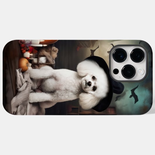 Bichon Frise pompoenen Halloween Scary Case-Mate iPhone Case (Achterkant (horizontaal))