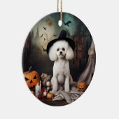 Bichon Frise pompoenen Halloween Scary Keramisch Ornament (Rechts)