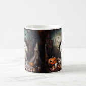 Bichon Frise pompoenen Halloween Scary Koffiemok (Center)