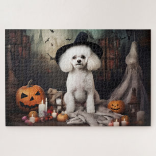 Bichon Frise pompoenen Halloween Scary Legpuzzel