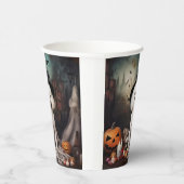 Bichon Frise pompoenen Halloween Scary Papieren Bekers (Rechts)