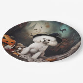 Bichon Frise pompoenen Halloween Scary Papieren Bordje (Gekanteld)