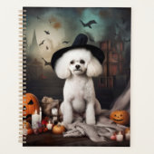 Bichon Frise pompoenen Halloween Scary Planner (Voorkant)