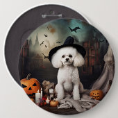 Bichon Frise pompoenen Halloween Scary Ronde Button 6,0 Cm (Voorkant /achterkant)