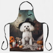 Bichon Frise pompoenen Halloween Scary Schort (Voorkant)