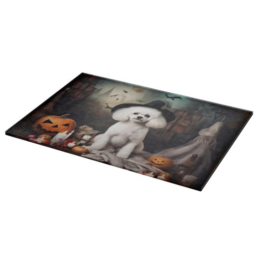 Bichon Frise pompoenen Halloween Scary Snijplank (Hoek)