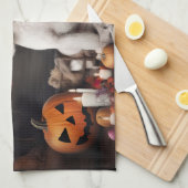 Bichon Frise pompoenen Halloween Scary Theedoek (Quarter Fold)