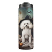 Bichon Frise pompoenen Halloween Scary Thermosbeker (Voorkant)