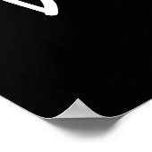 Bichon Frise Pop Art Minimalist Chic Black & White Poster (Hoek)