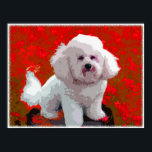 Bichon Frise Pop Art Prints<br><div class="desc">Hou je van de Bichon Frise? Hier is je kans om dit schattige ras naar de wereld te shows,  met een kleurrijk,  leuk,  pop digitaal schilderij. Als u overstapt op een standaardafdrukgrootte,  worden uw ontwerpopties eenvoudiger.</div>
