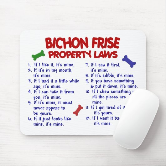 BICHON FRISE Property Laws 2 Muismat (Met muis)