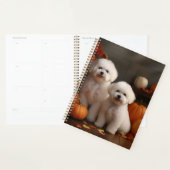 Bichon Frise Pup Autumn Delight Pompoen Planner (Display)