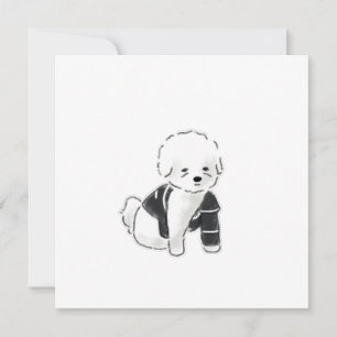 Bichon Frise Pup Met Trui Kaart