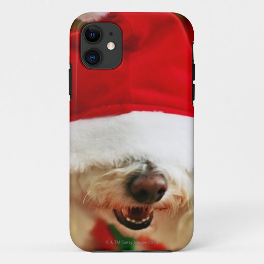 Bichon Frise pupil met kerstkleed Case-Mate iPhone Case (Achterkant)