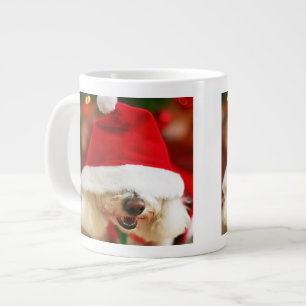 Bichon Frise pupil met kerstkleed Grote Koffiekop