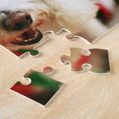 Bichon Frise pupil met kerstkleed Legpuzzel (Zijkant)
