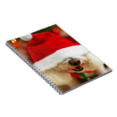 Bichon Frise pupil met kerstkleed Notitieboek (Rechterzijde)