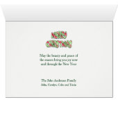 Bichon Frise-Puppies in mandje kerstKaart (Binenzijde Horizontaal (Onderkant))