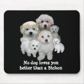 Bichon Frise Puppies Mousepad Muismat (Voorkant)