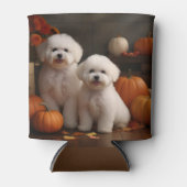 Bichon Frise Puppy Herfst Delight Pompoen Blikjeskoeler (Voorkant)