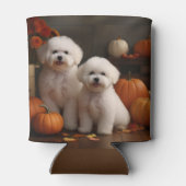 Bichon Frise Puppy Herfst Delight Pompoen Blikjeskoeler (Achterkant)