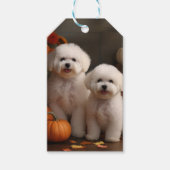 Bichon Frise Puppy Herfst Delight Pompoen Cadeaulabel (Voorkant)