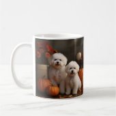 Bichon Frise Puppy Herfst Delight Pompoen Koffiemok (Links)