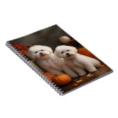 Bichon Frise Puppy Herfst Delight Pompoen Notitieboek (Rechterzijde)