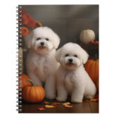 Bichon Frise Puppy Herfst Delight Pompoen Notitieboek (Voorkant)