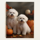 Bichon Frise Puppy Herfst Delight Pompoen Planner (Voorkant)