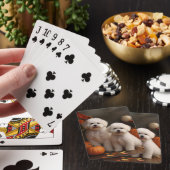 Bichon Frise Puppy Herfst Delight Pompoen Pokerkaarten (Insitu)