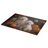 Bichon Frise Puppy Herfst Delight Pompoen Snijplank (Hoek)