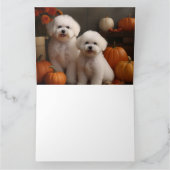 Bichon Frise Puppy Herfstpracht Pompoen  Kaart (Binnen)