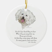 Bichon Frise Rainbow Bridge Keramisch Ornament (Voorkant)